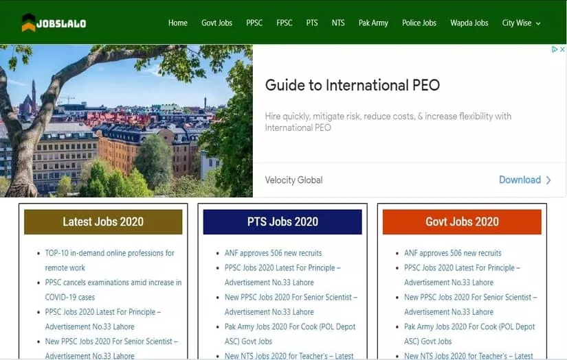 Jobslalo.online screenshot 1